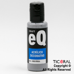 ACRIL.DECOR.EQ 111 GRIS PERLA 50ML X 6 UNIDADES